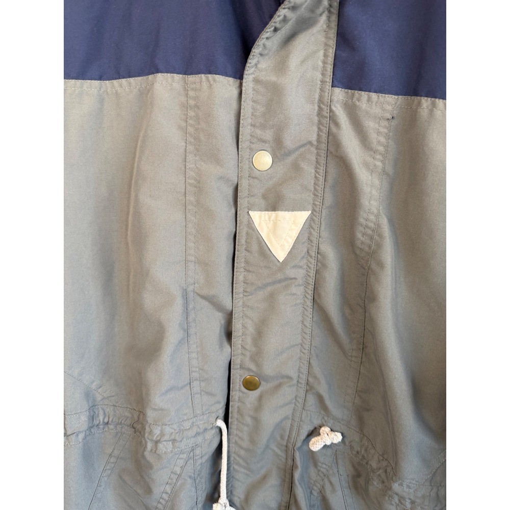 Vintage Avait Sportif Colorblock Nylon Windbreaker Jacket Grey Navy Mens M L - Picture 4 of 4